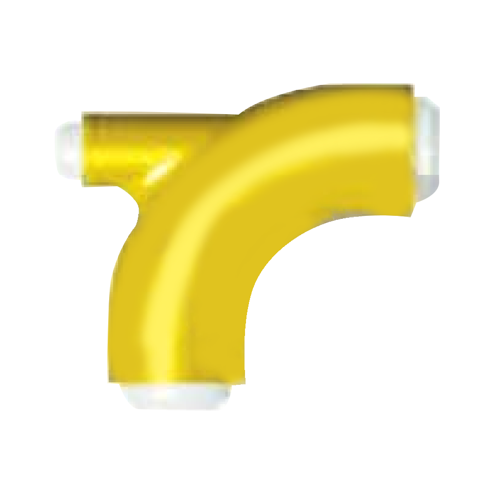 2インチアウトレット付き90°ロングスイープエルボ